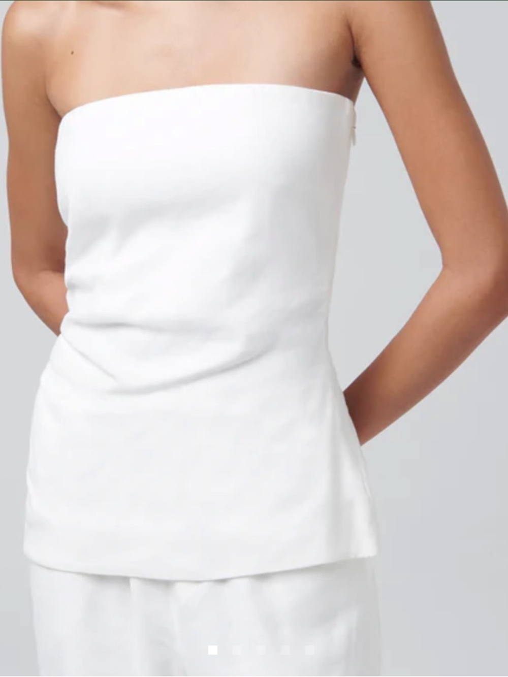 SIR the label White Strapless Tube Top